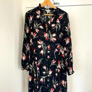 Rebeca Taylor Midi Floral Dress